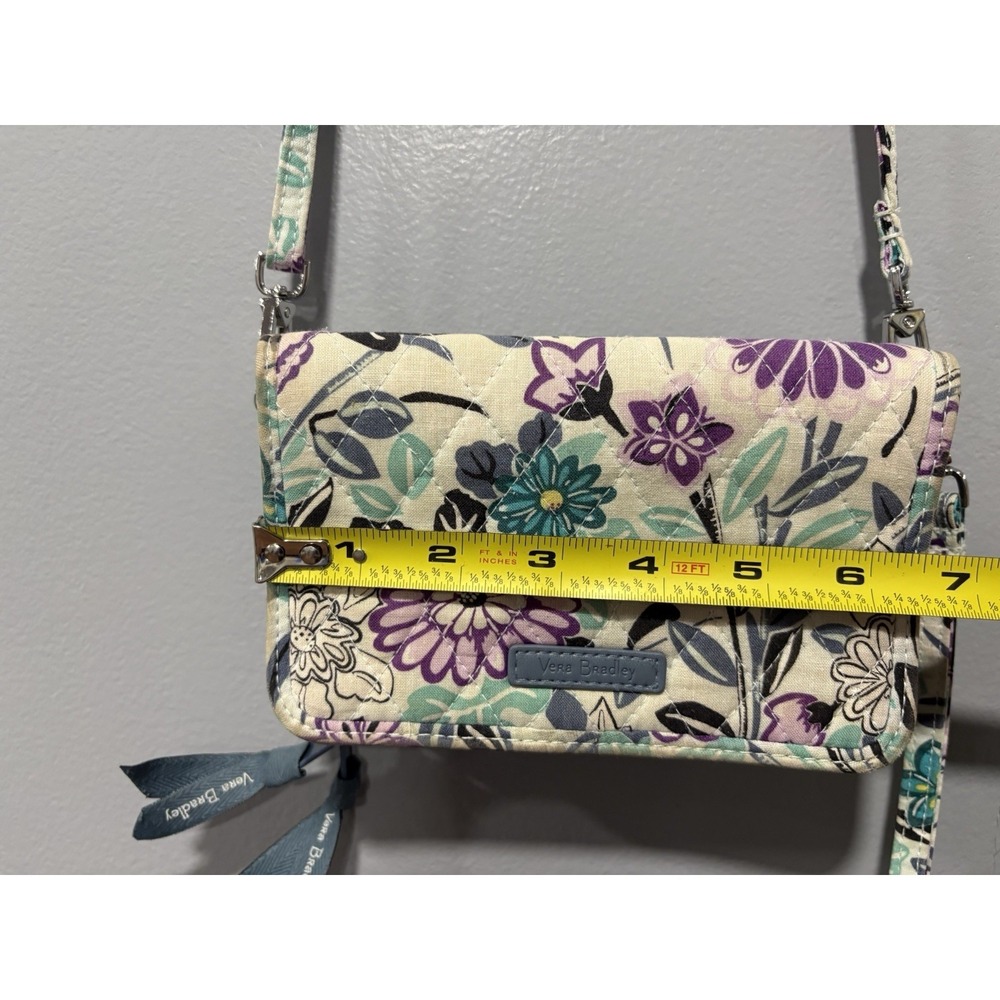 Vera Bradley Julia HELLO DAHLIA Crossbody Handbag Quilted Purse - Picture 5 of 12